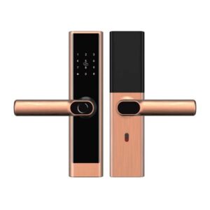 Khóa vân tay cửa nhựa chống cháy, cửa nhựa giả gỗ chống cháy Khóa điện tử cửa gỗ Hubert HB CG39 Mini