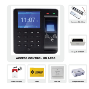 Hệ thống kiểm soát ra vào Hubert HB AC50, tính năng thông minh, quản lý ra vào