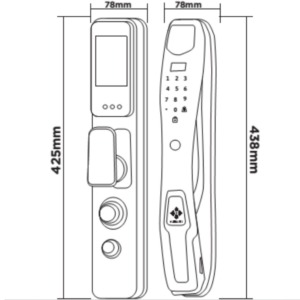 Khóa điện tử cửa gỗ Hubert HB CG27