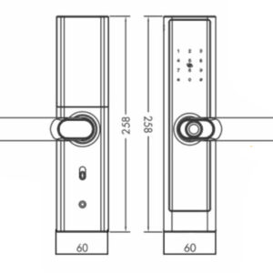 Khóa điện tử cửa gỗ Hubert HB CG39 Mini Khóa điện tử cửa gỗ Hubert HB CG39 Mini