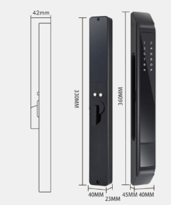 Khóa điện tử cửa nhôm Hubert HB CN79 Black KHOA CUA DIEN TU HUBERT HB CN79 BLACK BLUETOOTH.1