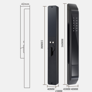 Khóa điện tử cửa nhôm Hubert HB CN79 Black KHOA CUA DIEN TU HUBERT HB CN79 BLACK BLUETOOTH.1