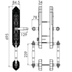 Khoá điện tử đại sảnh Hubert HB DS79 Gold Khoá điện tử đại sảnh Hubert HB DS79 Gold