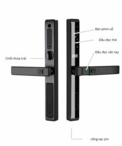 Khoá điện tử cửa nhôm Hubert HB CN77 KHOA DIEN TU HUBERT HB CN77 Black 1