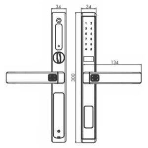 KHOA DIEN TU HUBERT HB CN77 Black Gray