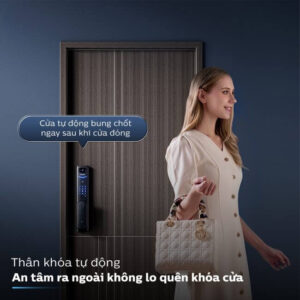 Kinh Nghiệm Chọn Ổ Khóa Cửa Gỗ 4 Cánh Phù Hợp Với Ngôi Nhà Bạn Khóa điện tử PHILIPS ALPHA-VP-5HWS