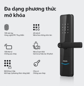 Khóa điện tử PHILIPS DDL603E-5HWS