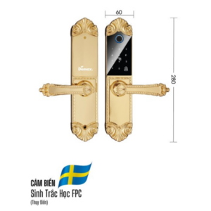 Khóa điện tử đại sảnh DEMAX EL280 BRASS 24K