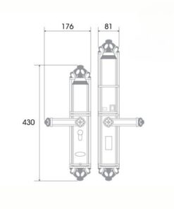 Khóa điện tử đại sảnh DEMAX EL822 Gold