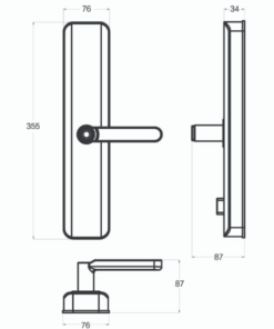 Khóa điện tử cửa gỗ Hubert HB CG59 Rough Black Khoa cua dien tu Hubert HB CG59 Rough Black.3