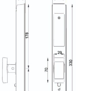 Khoa cua dien tu Hubert HB CN39 STYLE B