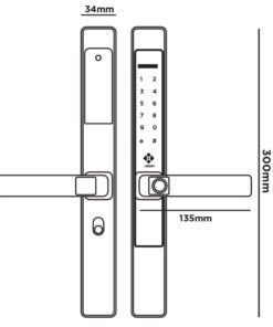 Khóa điện tử cửa nhôm Hubert HB CN68 Khoa cua dien tu Hubert HB CN68.3