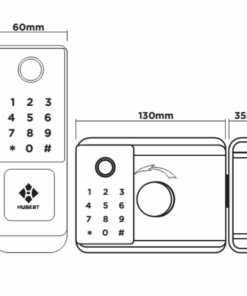 Khóa điện tử cửa cổng Hubert HB CC68 Dark Gray