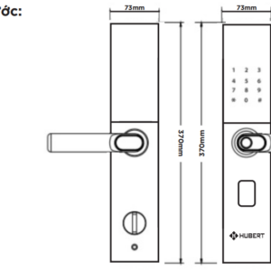 Khóa điện tử cửa gỗ Hubert HB CG22 Black Khóa điện tử cửa gỗ Hubert HB CG22 Black