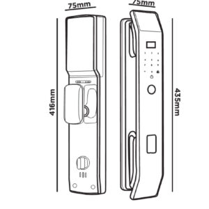 Khóa điện tử cửa gỗ Hubert HB CG25 Black Khóa điện tử cửa gỗ Hubert HB CG25 Black