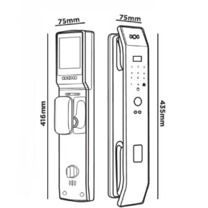 Khóa điện tử cửa gỗ Hubert HB CG25F Black