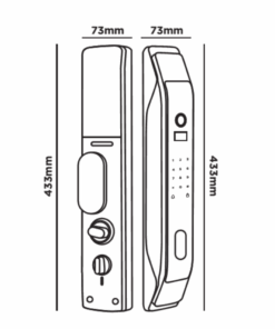 Khoá điện tử Hubert Cửa Gỗ HB CG26 Dark Gray Khoá điện tử Hubert Cửa Gỗ HB CG26 Dark Gray