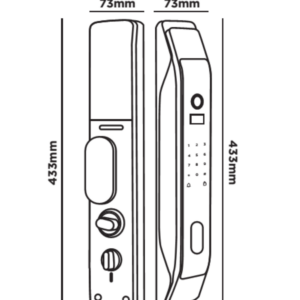 Khoá điện tử Hubert Cửa Gỗ HB CG26 Dark Gray Khoá điện tử Hubert Cửa Gỗ HB CG26 Dark Gray