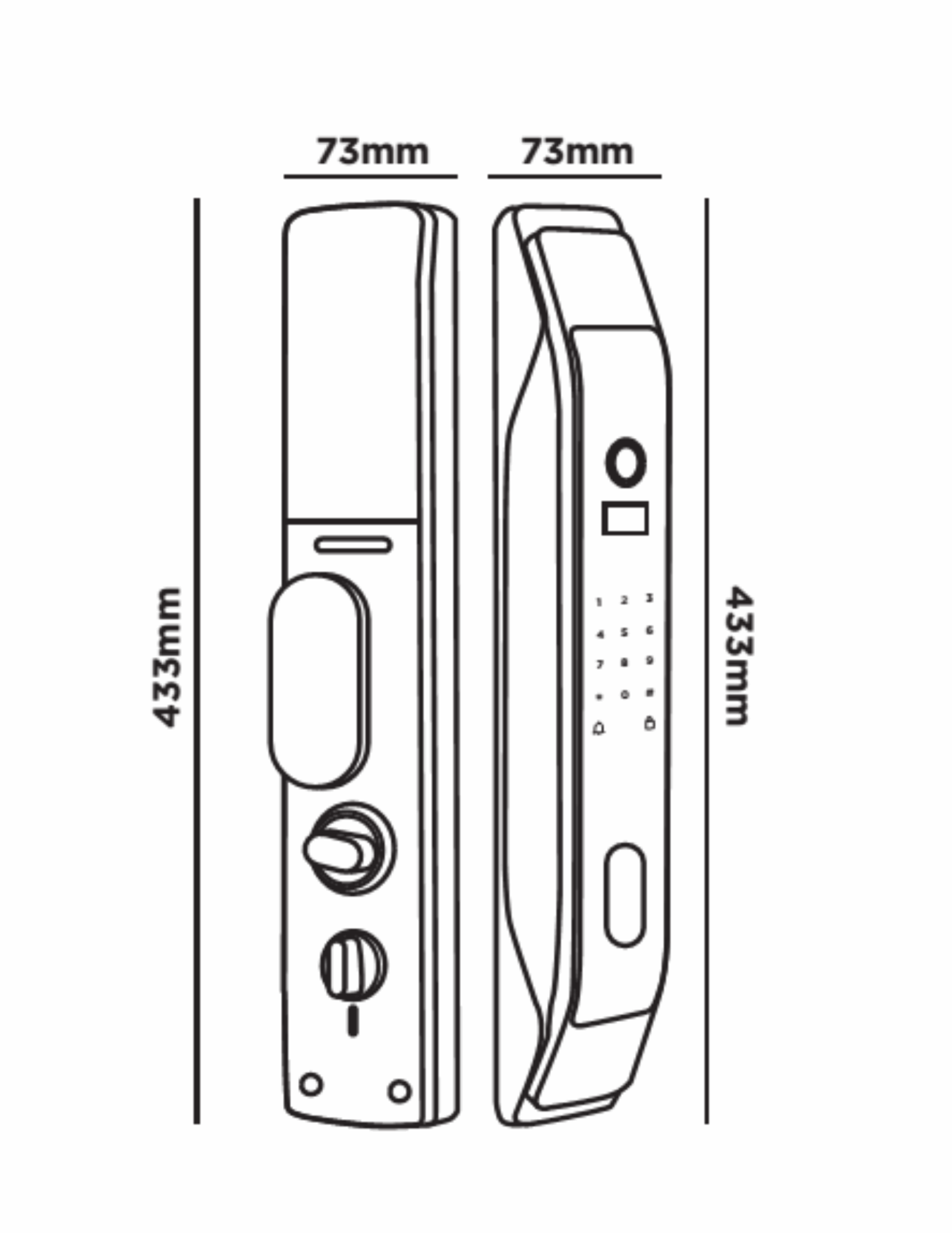 Khoá điện tử Hubert Cửa Gỗ HB CG26 Dark Gray Khoá điện tử Hubert Cửa Gỗ HB CG26 Dark Gray