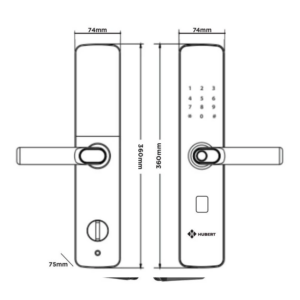 Khóa điện tử chống cháy Hubert HB CGDA 05