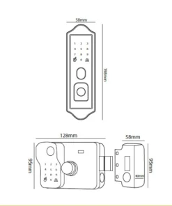 Khoá điện tử cửa cổng Hubert HB CCI3 EU Black Khoá điện tử cửa cổng Hubert HB CCI3 EU Black