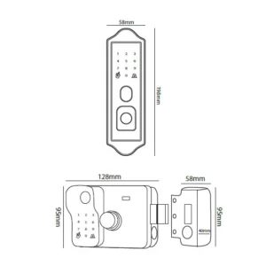 Khoá điện tử cửa cổng Hubert HB CCI3 EU Black