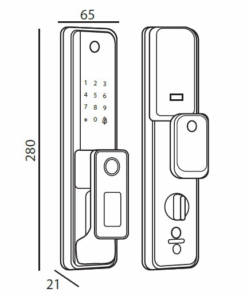 Khóa điện tử cửa gỗ Hubert HB CG67 MINI