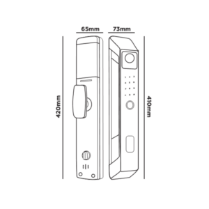 Khóa điện tử cửa gỗ Hubert HB CG69 Black