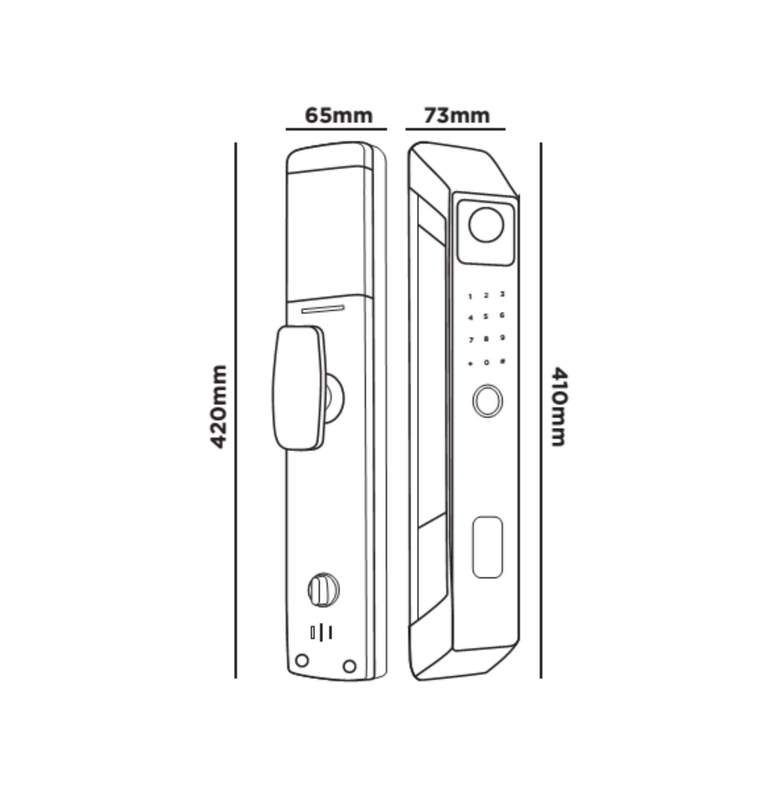 Khóa điện tử cửa gỗ Hubert HB CG69 Black Khóa điện tử cửa gỗ Hubert HB CG69 Black