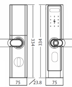 Khóa điện tử cửa gỗ Hubert HB CG75 Khóa điện tử cửa gỗ Hubert HB CG75