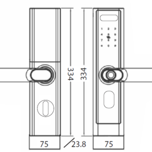 Khóa điện tử cửa gỗ Hubert HB CG75 Khóa điện tử cửa gỗ Hubert HB CG75