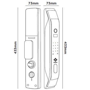 Khoá điện tử cửa gỗ Hubert HB CG68VF