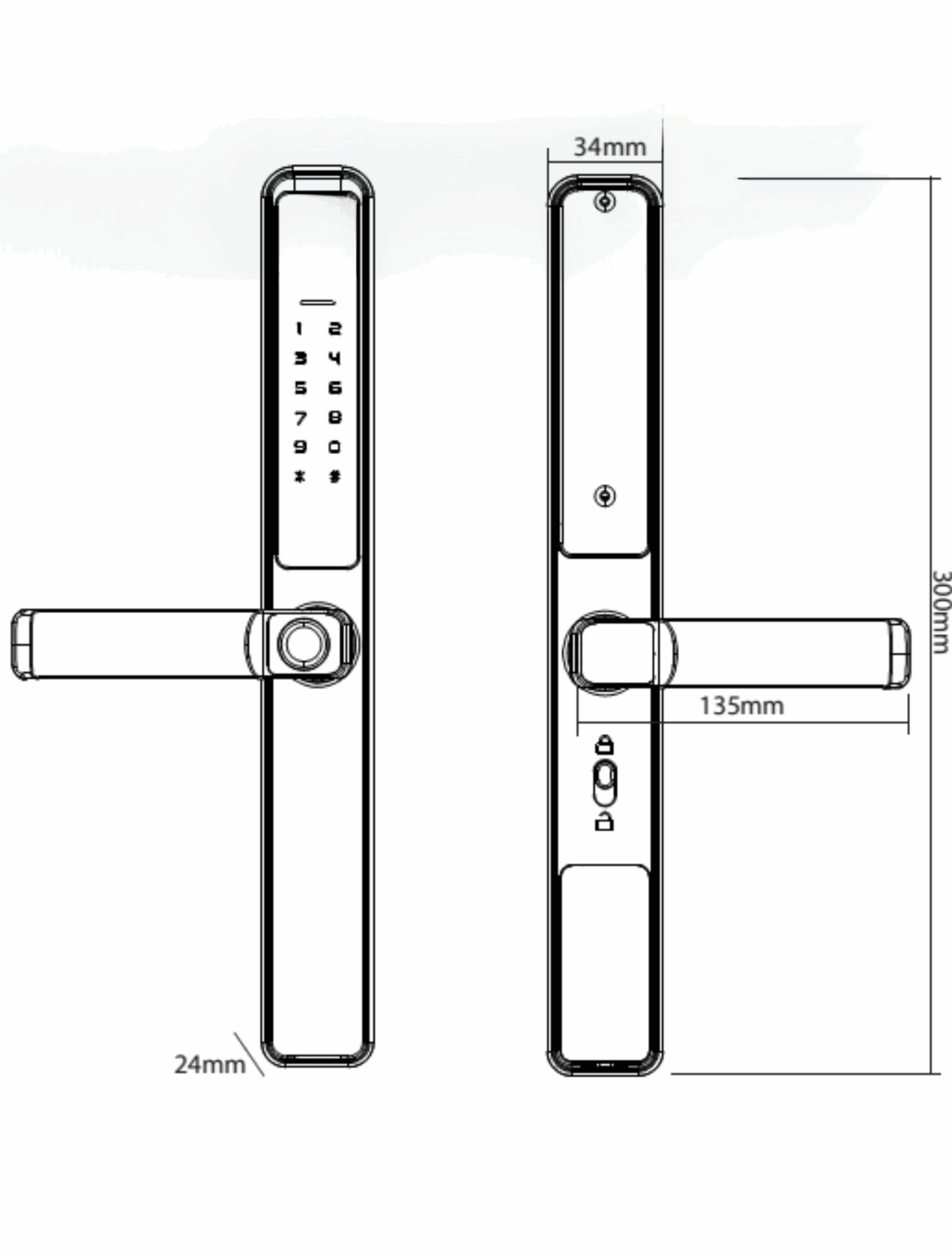 Khóa điện tử Hubert HB CN21 Black Khóa điện tử Hubert HB CN21 Black