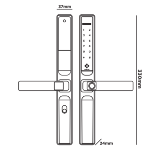 Khoa dien tu Hubert HB CNI3 EU Black.2