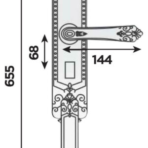 Khoá điện tử đại sảnh Hubert HB DS77 Copper