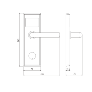 Khoá điện tử khách sạn Hubert HB KSCGDA 05