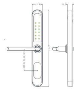 Khoá điện tử khách sạn Hubert HB KSCN79 Black Khoá điện tử khách sạn Hubert HB KSCN79 Black