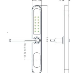 Khoá điện tử khách sạn Hubert HB KSCN79 Black Khoá điện tử khách sạn Hubert HB KSCN79 Black
