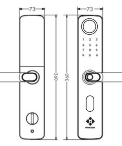 Khóa điện tử cửa gỗ Hubert HB CG66 Khóa điện tử cửa gỗ Hubert HB CG66