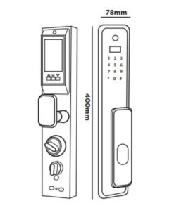 Khoá điện tử cửa gỗ Hubert HB CG99 Gold 24K