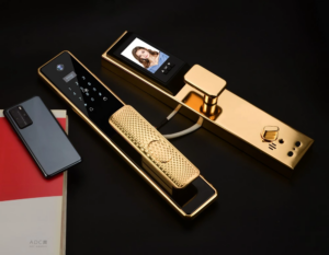 Khoá điện tử cửa gỗ Hubert HB CG99 Gold 24K Khoá điện tử cửa gỗ Hubert HB CG99 Gold 24K