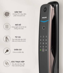 Khóa điện tử PHILIPS DDL702-1HWS Khóa điện tử PHILIPS DDL702-1HWS