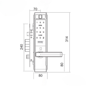 Khóa điện tử cửa gỗ GIOVANI GSL-K66B Khoa dien tu cua go GIOVANI GSL K66B 2