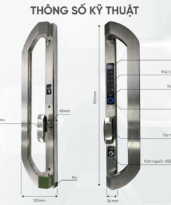 Khoá điện tử cửa nhôm Hubert HB CNI8 EU Silver,