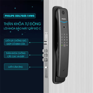 Khóa điện tử PHILIPS DDL702-1HWS Khóa điện tử PHILIPS DDL702-1HWS