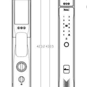 Khóa điện tử cửa gỗ DEMAX SL818