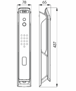 Khóa điện tử cửa gỗ DEMAX EL999.001 Nano Black Khóa điện tử cửa gỗ DEMAX EL999.001 Nano Black