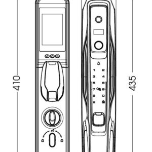 Khóa điện tử cửa gỗ DEMAX EL968 BN