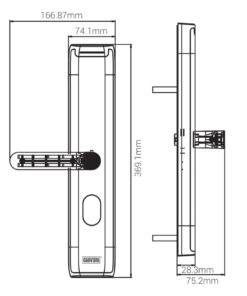 khoa dien tu cua go giovani GSL a3 thong so