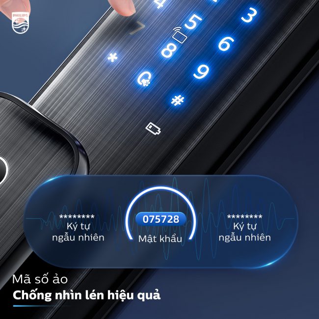 Hệ thống khóa cửa vân tay điện tử Kon Tum Giao hàng Free Khóa cửa vân tay Philips Alpha VP cao cấp